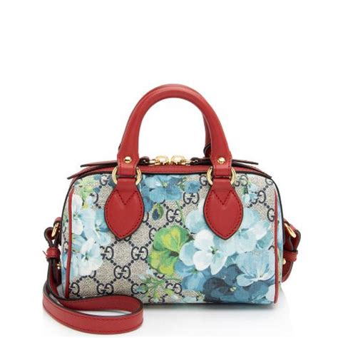 gucci blooms mini boston bag|gucci small denim bag.